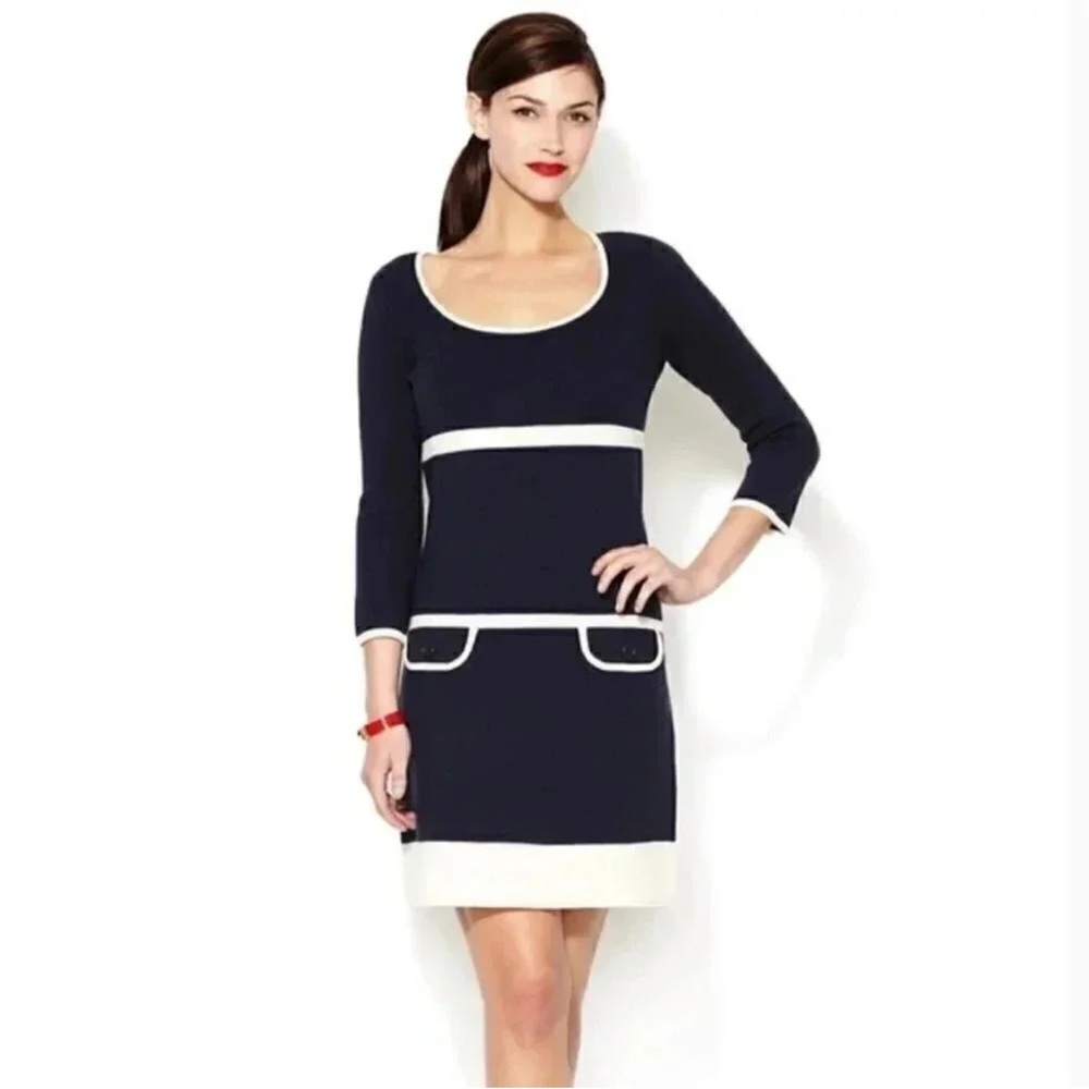 Kate Spade Navy and Cream Cathie Sweater Dress